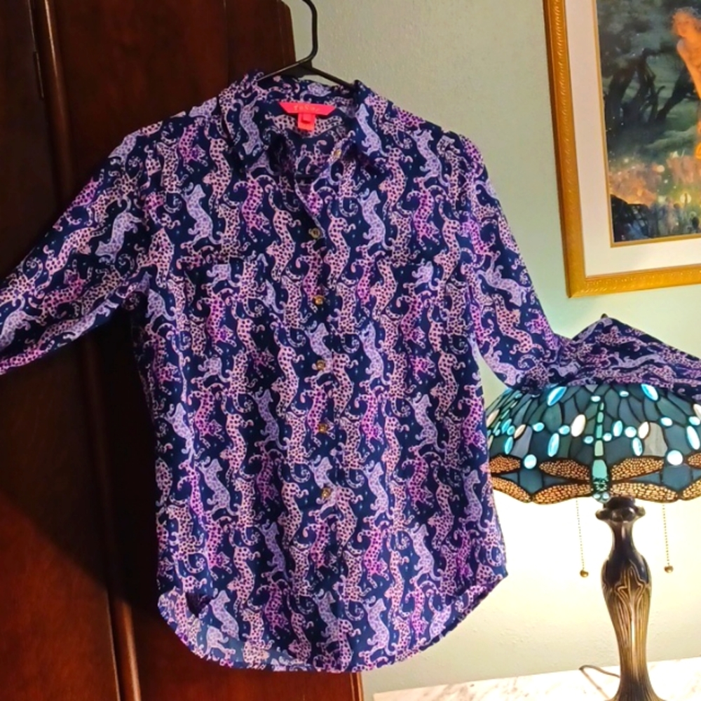 Lilly Pulitzer Top - On the Catwalk EUC Size XS